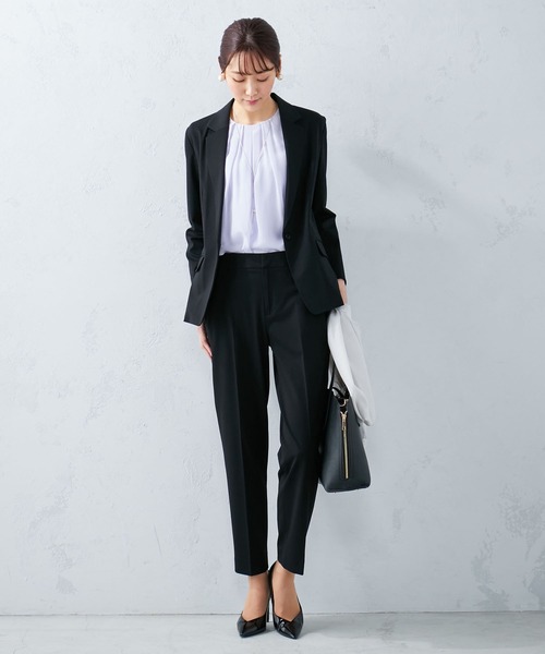 A/C DESIGN BY ALPHA CUBIC（エーシーデザインバイアルファキュービック）の「【ウォッシャブル】アルファブリックライトテーラードジャケット（テーラードジャケット・レディース・ネイビー/ブラック・13号/9号/11号）」の7枚目の写真