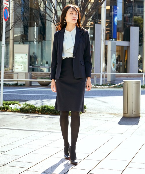 A/C DESIGN BY ALPHA CUBIC（エーシーデザインバイアルファキュービック）の「【ウォッシャブル】アルファブリックライトテーラードジャケット（テーラードジャケット・レディース・ネイビー/ブラック・13号/9号/11号）」の19枚目の写真