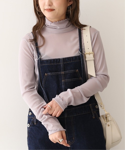 SLOBE IENA（スローブイエナ）の「チュールタートル【手洗い可能】◆（Tシャツ/カットソー・レディース・グレー/アイボリー/イエロー・FREE）」の2枚目の写真