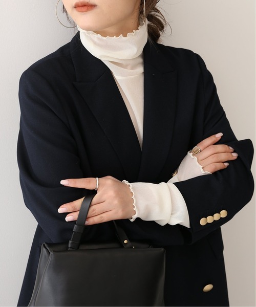 SLOBE IENA（スローブイエナ）の「チュールタートル【手洗い可能】◆（Tシャツ/カットソー・レディース・グレー/アイボリー/イエロー・FREE）」の9枚目の写真