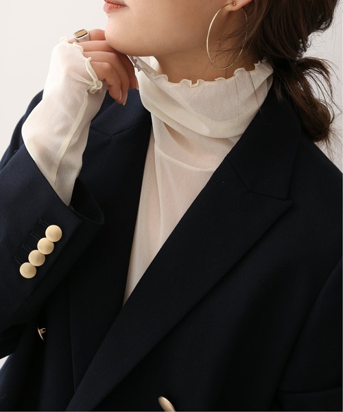 SLOBE IENA（スローブイエナ）の「チュールタートル【手洗い可能】◆（Tシャツ/カットソー・レディース・グレー/アイボリー/イエロー・FREE）」の5枚目の写真