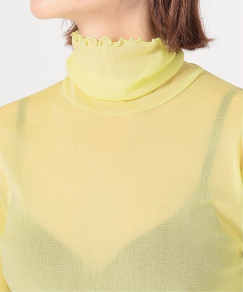 SLOBE IENA（スローブイエナ）の「チュールタートル【手洗い可能】◆（Tシャツ/カットソー・レディース・グレー/アイボリー/イエロー・FREE）」の6枚目の写真