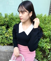 襟付ニット／A