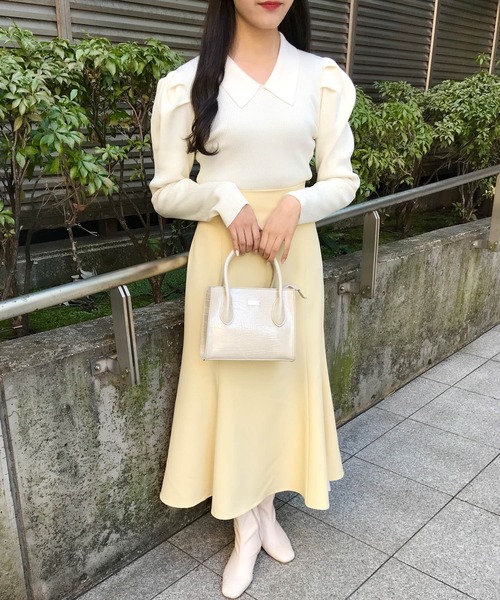 INGNI（イング）の「襟付ニット／A（ニット/セーター・レディース・モカ/オフホワイト/ブラック・M）」の20枚目の写真