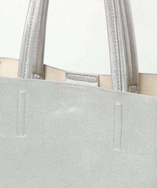 LAKOLE（ラコレ）の「フェイクレザー軽量トートバッグ / 263720（トートバッグ・レディース・ブラック/ダークオリーブ/マスタード/その他1/アイボリー/ブラウン系その他・FREE）」の13枚目の写真