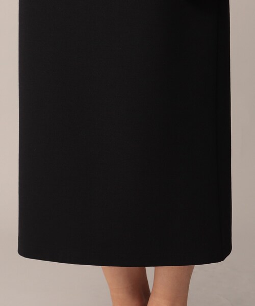 UNTITLED（アンタイトル）の「◆ダブルフェイスジャージ ナロースカート【洗える】（スカート・レディース・アイボリー/ブラック・03/48/02/00/01/04/44/42）」の7枚目の写真