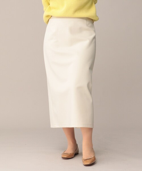 UNTITLED（アンタイトル）の「◆ダブルフェイスジャージ ナロースカート【洗える】（スカート・レディース・アイボリー/ブラック・03/48/02/00/01/04/44/42）」の16枚目の写真