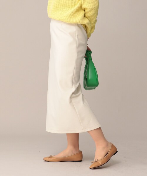 UNTITLED（アンタイトル）の「◆ダブルフェイスジャージ ナロースカート【洗える】（スカート・レディース・アイボリー/ブラック・03/48/02/00/01/04/44/42）」の10枚目の写真