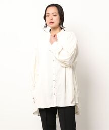 NICOLE white | ボリューム袖デニムブラウス(シャツ/ブラウス)