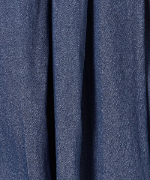 NICOLE white（ニコルホワイト）の「ボリューム袖デニムブラウス（シャツ/ブラウス・レディース・ブラック/ブルー系/オフホワイト・FREE）」の16枚目の写真