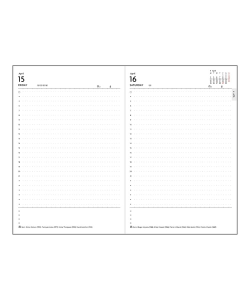 EDiT（エディット）の「EDiT 手帳 2022 スケジュール帳 4月始まり 1日1ページ B6変型 スープル（手帳/メモ帳・レディース・ブラック/パープル/ネイビー/レッド/ピンク/イエロー/オレンジ/ローズ・FREE）」の10枚目の写真