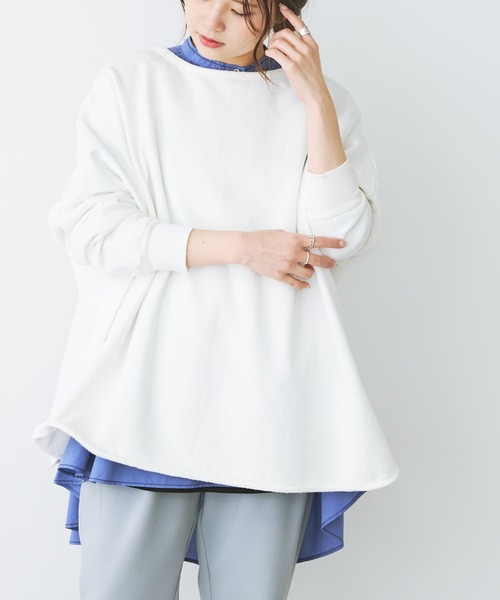 PUAL CE CIN（ピュアルセシン）の「綿テンセル配色ステッチチュニックブラウス（シャツ/ブラウス・レディース・ホワイト/ブラック/ライラック・FREE）」の13枚目の写真