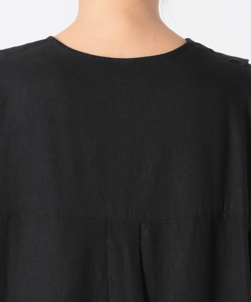 JOURNAL STANDARD レーヨン麻ノーカラーブラウス　新品　黒 レーヨン麻ノーカラーブラウス（シャツ/ブラウス）｜JOURNAL