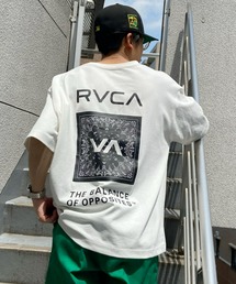 RVCA/ルーカ オーバーサイズ バックプリントTシャツ/バンダナ柄 ドロップショルダーTシャツ BC041-295