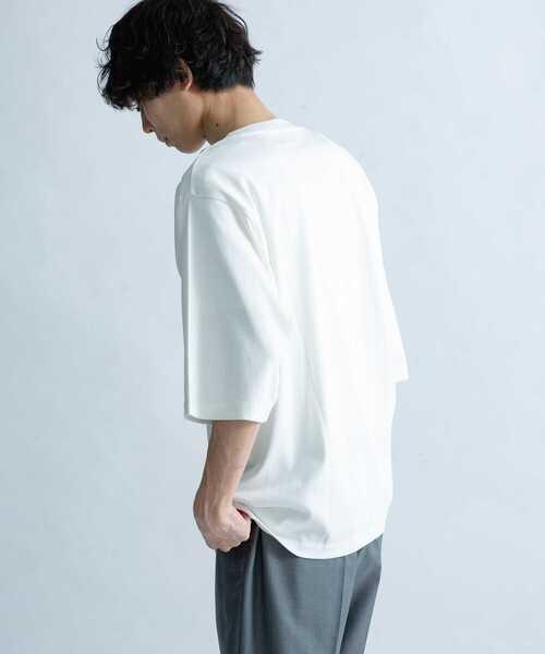 FORK&SPOON（フォークアンドスプーン）の「『ユニセックス』FORK&SPOON　セミシルケット5分袖カットソー（Tシャツ/カットソー・メンズ・ブルー系その他/オフホワイト/ベージュ/ネイビー・5/4）」の6枚目の写真