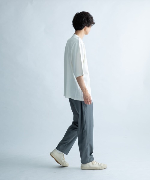 FORK&SPOON（フォークアンドスプーン）の「『ユニセックス』FORK&SPOON　セミシルケット5分袖カットソー（Tシャツ/カットソー・メンズ・ブルー系その他/オフホワイト/ベージュ/ネイビー・5/4）」の9枚目の写真