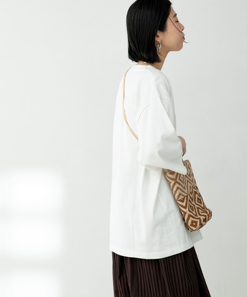 FORK&SPOON（フォークアンドスプーン）の「『ユニセックス』FORK&SPOON　セミシルケット5分袖カットソー（Tシャツ/カットソー・メンズ・ブルー系その他/オフホワイト/ベージュ/ネイビー・5/4）」の12枚目の写真