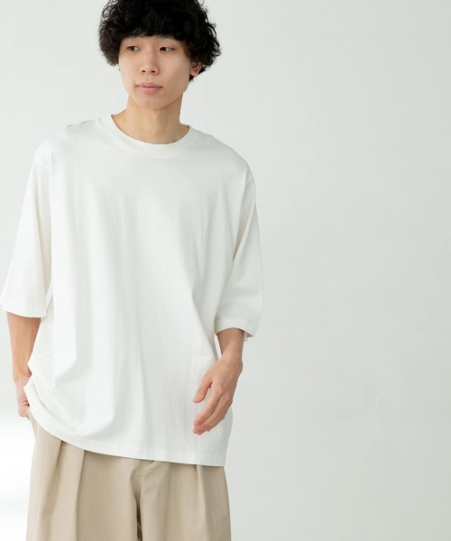 FORK&SPOON（フォークアンドスプーン）の「『ユニセックス』FORK&SPOON　セミシルケット5分袖カットソー（Tシャツ/カットソー・メンズ・ブルー系その他/オフホワイト/ベージュ/ネイビー・5/4）」の17枚目の写真