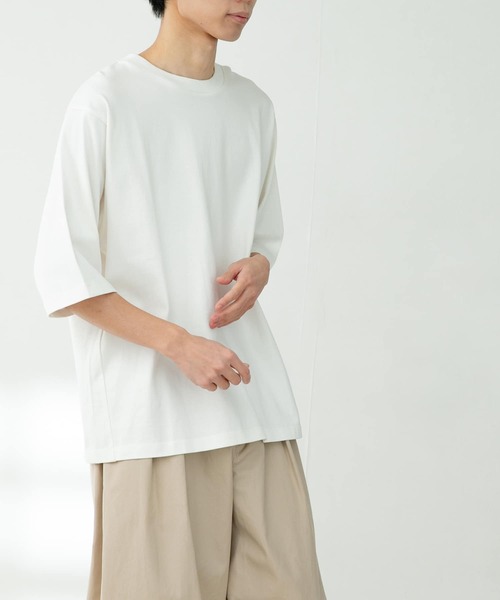 FORK&SPOON（フォークアンドスプーン）の「『ユニセックス』FORK&SPOON　セミシルケット5分袖カットソー（Tシャツ/カットソー・メンズ・ブルー系その他/オフホワイト/ベージュ/ネイビー・5/4）」の18枚目の写真