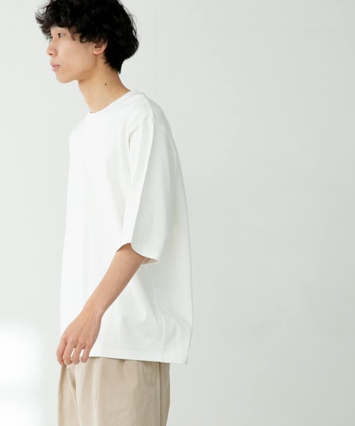 FORK&SPOON（フォークアンドスプーン）の「『ユニセックス』FORK&SPOON　セミシルケット5分袖カットソー（Tシャツ/カットソー・メンズ・ブルー系その他/オフホワイト/ベージュ/ネイビー・5/4）」の20枚目の写真