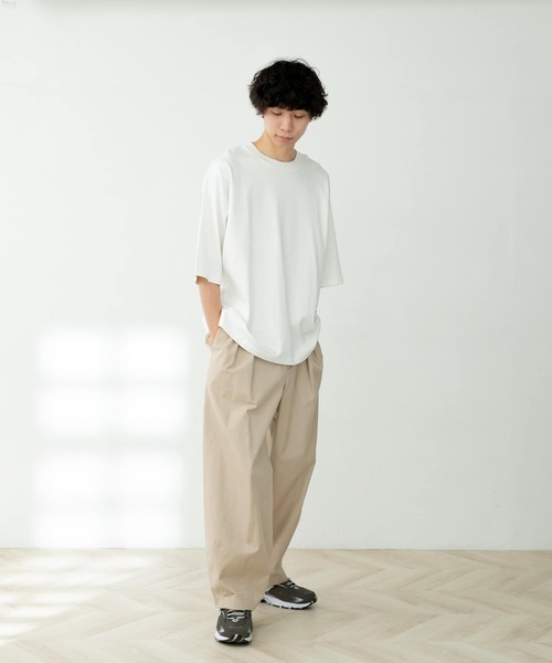 FORK&SPOON（フォークアンドスプーン）の「『ユニセックス』FORK&SPOON　セミシルケット5分袖カットソー（Tシャツ/カットソー・メンズ・ブルー系その他/オフホワイト/ベージュ/ネイビー・5/4）」の21枚目の写真