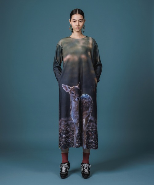 NON TOKYO（ノントーキョー）の「RIB CREWNECK ONE-PIECE(LONG SLEEVE