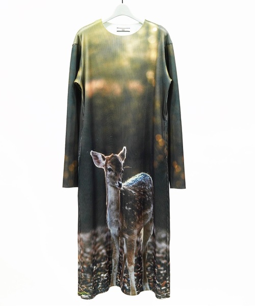 NON TOKYO RIB CREWNECK ONE-PIECE 白熊 NON TOKYO（ノントーキョー）の「RIB CREWNECK ONE-PIECE(LONG SLEEVE