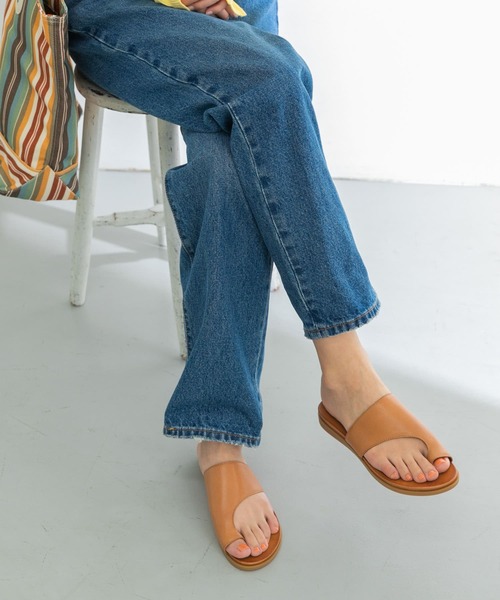 URBAN RESEARCH（アーバンリサーチ）の「レザーカバーサンダル（サンダル・レディース・ブラック/キャメル/ピンク系その他/アニマル・38/37/36）」の3枚目の写真