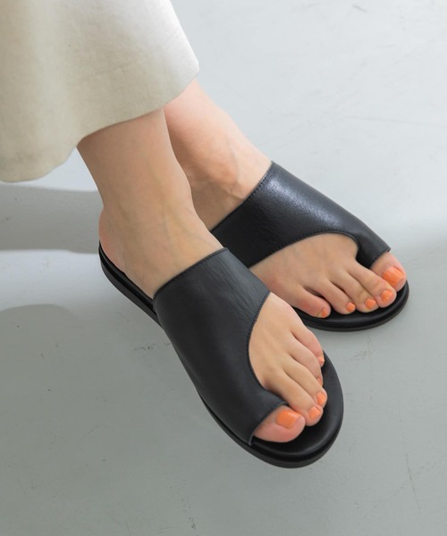 URBAN RESEARCH（アーバンリサーチ）の「レザーカバーサンダル（サンダル・レディース・ブラック/キャメル/ピンク系その他/アニマル・38/37/36）」の12枚目の写真