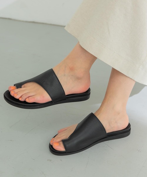 URBAN RESEARCH（アーバンリサーチ）の「レザーカバーサンダル（サンダル・レディース・ブラック/キャメル/ピンク系その他/アニマル・38/37/36）」の13枚目の写真