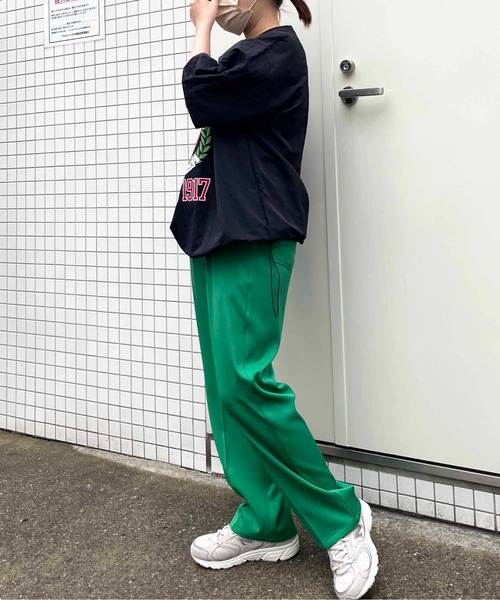 NO NEED(ノーニード)の「カラーワイドスラックス イージーウエスト/ワイドシルエット/カラーパンツ/(スラックス・メンズ・イエロー/グリーン/ブラック/レッド・L/M)」の20枚目の写真