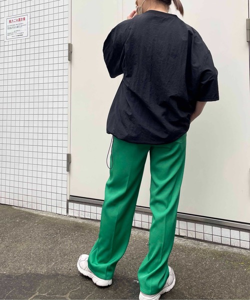 NO NEED(ノーニード)の「カラーワイドスラックス イージーウエスト/ワイドシルエット/カラーパンツ/(スラックス・メンズ・イエロー/グリーン/ブラック/レッド・L/M)」の19枚目の写真