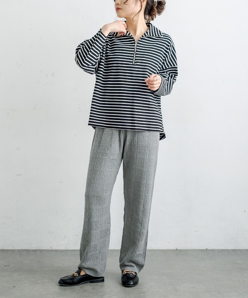 PUAL CE CIN(ピュアルセシン)の「すかし編みパンツ(その他パンツ・レディース・グレー/ナチュラル・FREE)」の12枚目の写真