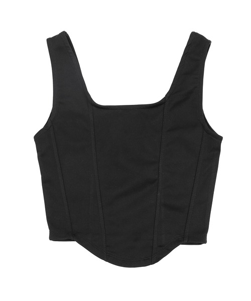 Figments（フィグメンツ）の「クロップドタンクトップ（タンクトップ・レディース・ホワイト/ブラック・FREE）」の6枚目の写真