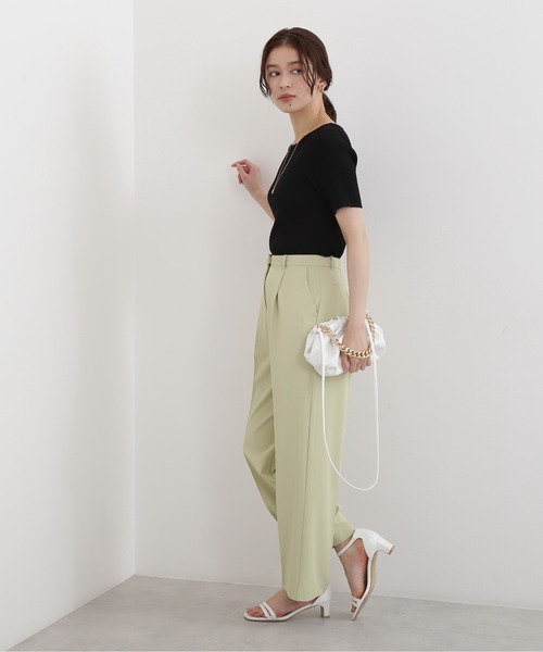 NATURAL BEAUTY BASIC（ナチュラルビューティーベーシック）の「ベーシックリブニット（ニット/セーター・レディース・ブラック/ブラウン/ブルー・MEDIUM）」の7枚目の写真