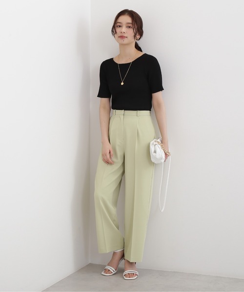 NATURAL BEAUTY BASIC（ナチュラルビューティーベーシック）の「ベーシックリブニット（ニット/セーター・レディース・ブラック/ブラウン/ブルー・MEDIUM）」の8枚目の写真