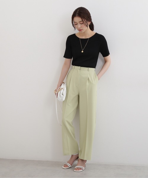 NATURAL BEAUTY BASIC（ナチュラルビューティーベーシック）の「ベーシックリブニット（ニット/セーター・レディース・ブラック/ブラウン/ブルー・MEDIUM）」の9枚目の写真