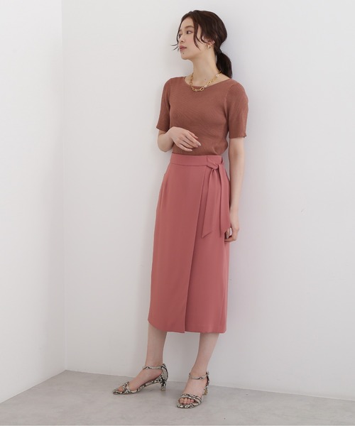 NATURAL BEAUTY BASIC（ナチュラルビューティーベーシック）の「ベーシックリブニット（ニット/セーター・レディース・ブラック/ブラウン/ブルー・MEDIUM）」の13枚目の写真