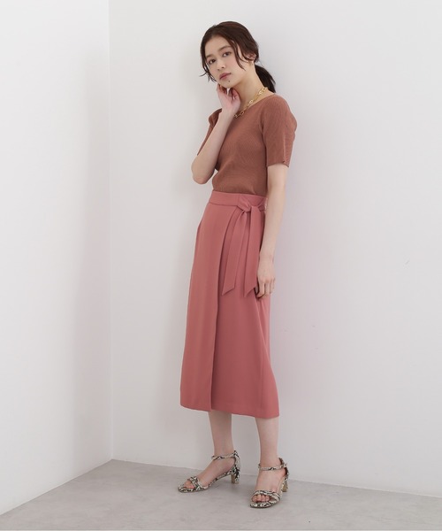 NATURAL BEAUTY BASIC（ナチュラルビューティーベーシック）の「ベーシックリブニット（ニット/セーター・レディース・ブラック/ブラウン/ブルー・MEDIUM）」の14枚目の写真