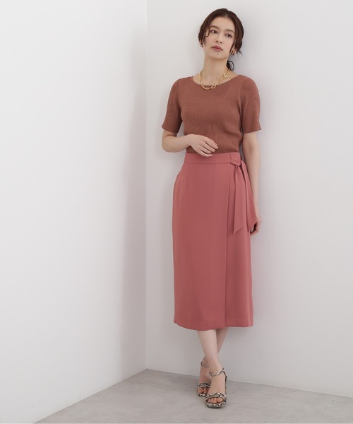 NATURAL BEAUTY BASIC（ナチュラルビューティーベーシック）の「ベーシックリブニット（ニット/セーター・レディース・ブラック/ブラウン/ブルー・MEDIUM）」の15枚目の写真