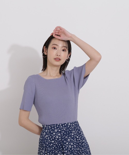 NATURAL BEAUTY BASIC（ナチュラルビューティーベーシック）の「ベーシックリブニット（ニット/セーター・レディース・ブラック/ブラウン/ブルー・MEDIUM）」の17枚目の写真