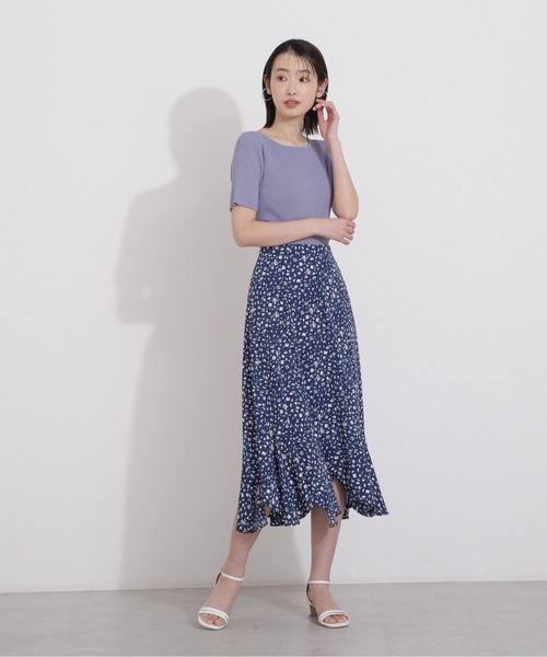 NATURAL BEAUTY BASIC（ナチュラルビューティーベーシック）の「ベーシックリブニット（ニット/セーター・レディース・ブラック/ブラウン/ブルー・MEDIUM）」の20枚目の写真