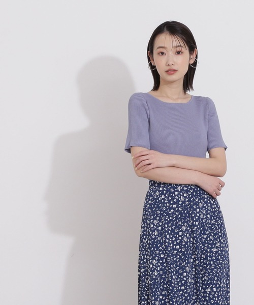 NATURAL BEAUTY BASIC（ナチュラルビューティーベーシック）の「ベーシックリブニット（ニット/セーター・レディース・ブラック/ブラウン/ブルー・MEDIUM）」の19枚目の写真