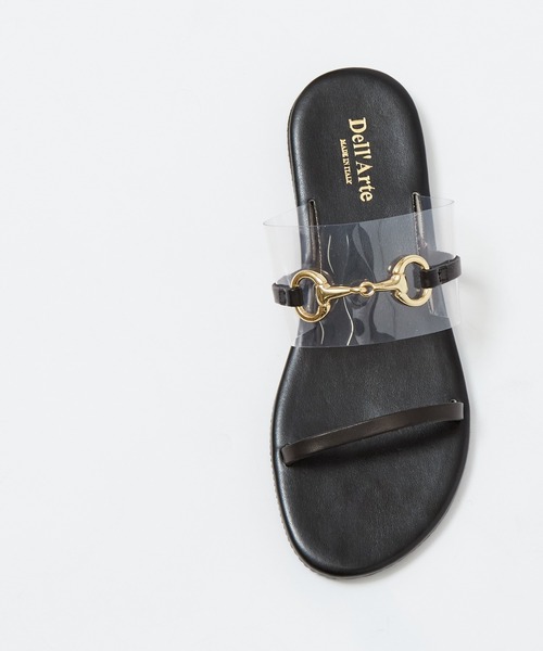 PICHE ABAHOUSE（ピシェ アバハウス）の「●Dellarte/W1959 ビットクリアサンダル（サンダル・レディース・ブラック/ホワイト・36/38/37/39/35）」の3枚目の写真