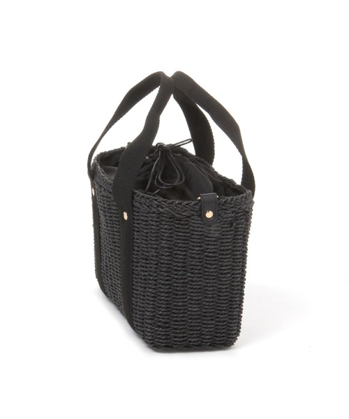 LEPSIM（レプシィム）の「【WEB限定】ペーパーミニTOTE　263007（かごバッグ・レディース・ブラック/ベージュ/グレイッシュベージュ・ONE SIZE）」の14枚目の写真