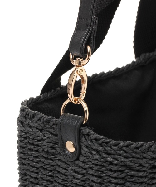 LEPSIM（レプシィム）の「【WEB限定】ペーパーミニTOTE　263007（かごバッグ・レディース・ブラック/ベージュ/グレイッシュベージュ・ONE SIZE）」の17枚目の写真