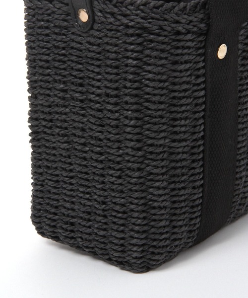 LEPSIM（レプシィム）の「【WEB限定】ペーパーミニTOTE　263007（かごバッグ・レディース・ブラック/ベージュ/グレイッシュベージュ・ONE SIZE）」の11枚目の写真