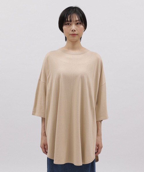 LAKOLE（ラコレ）の「BIGフレアラインTシャツ / 275565（Tシャツ/カットソー・レディース・ブラック/ベージュ/ブラウン/オフホワイト・SMALL/MEDIUM）」の13枚目の写真