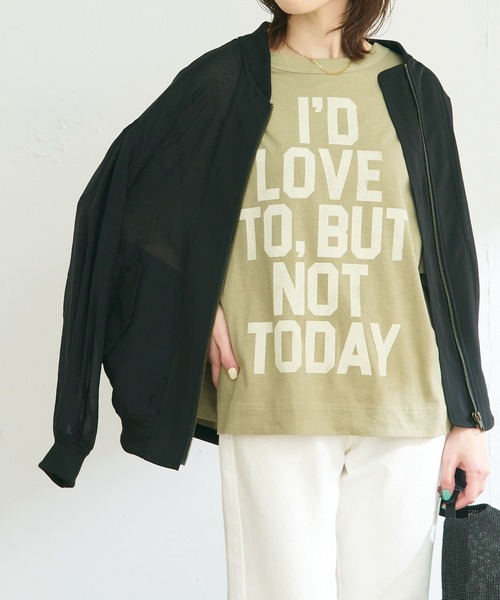 COLLAGE GALLARDAGALANTE(コラージュガリャルダガランテ)の「夏まで着るアウター/シアーMA-1(MA-1・レディース・ブラック/ライトベージュ・FREE)」の15枚目の写真