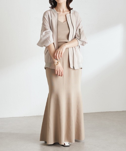 COLLAGE GALLARDAGALANTE(コラージュガリャルダガランテ)の「夏まで着るアウター/シアーMA-1(MA-1・レディース・ブラック/ライトベージュ・FREE)」の3枚目の写真